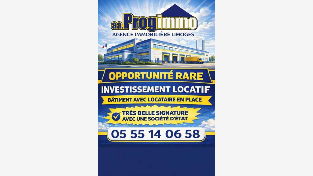 Vente bâtiment professionnel loué dans le Limousin