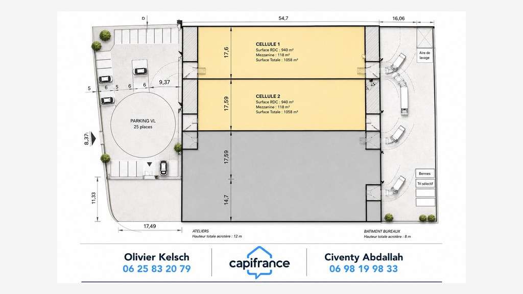 AV local industriel 1 058m² à Ste Héléne/Isère