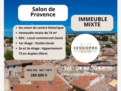 A vendre immeuble mixte 74m² à Salon-de-Provence