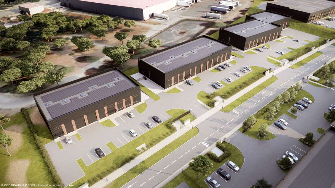 AV locaux d'activité neufs de 377 à 770m² à Signes