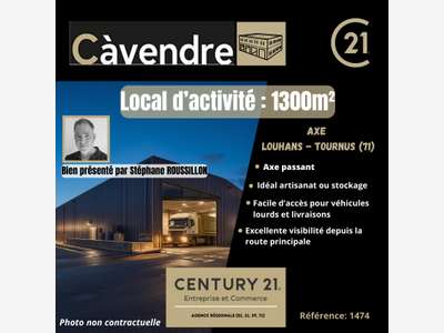 Vente local d'activité 1300m² proche Tournus