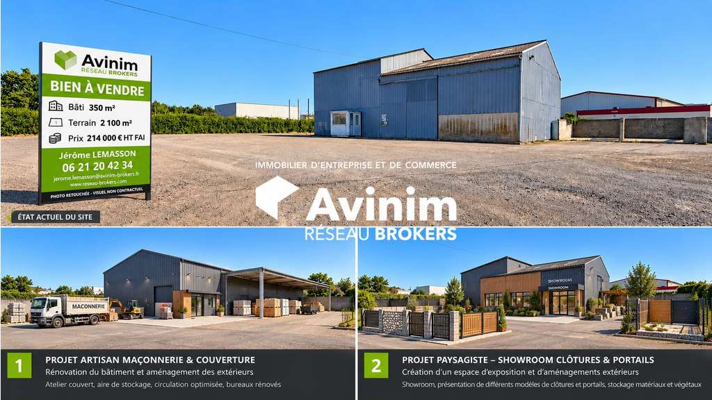 VAIRÉ – SITE ARTISANAL INDÉPENDANT – ENV. 350 M² B