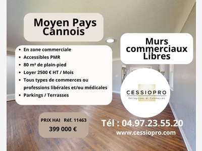 AV murs commerciaux 80m² zone commerciale Valbonne