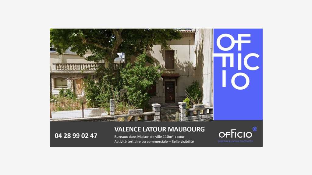 Bureaux 110m² avec cour Valence Latour Maubourg