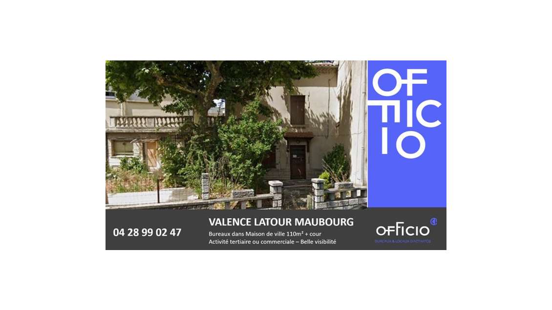 Bureaux 110m² avec cour Valence Latour Maubourg