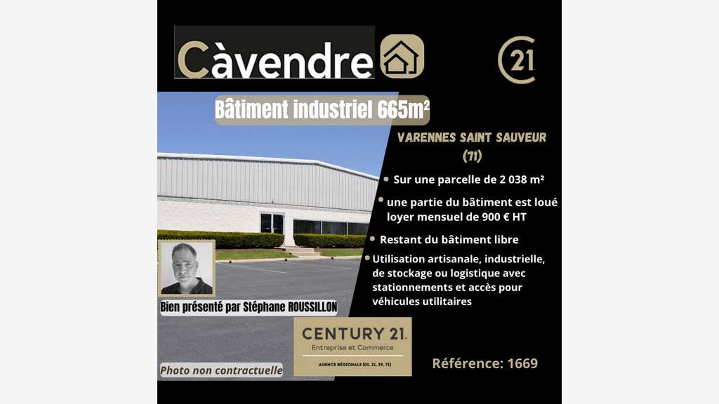 AV local d'activité 665m² Varennes Saint Sauveur