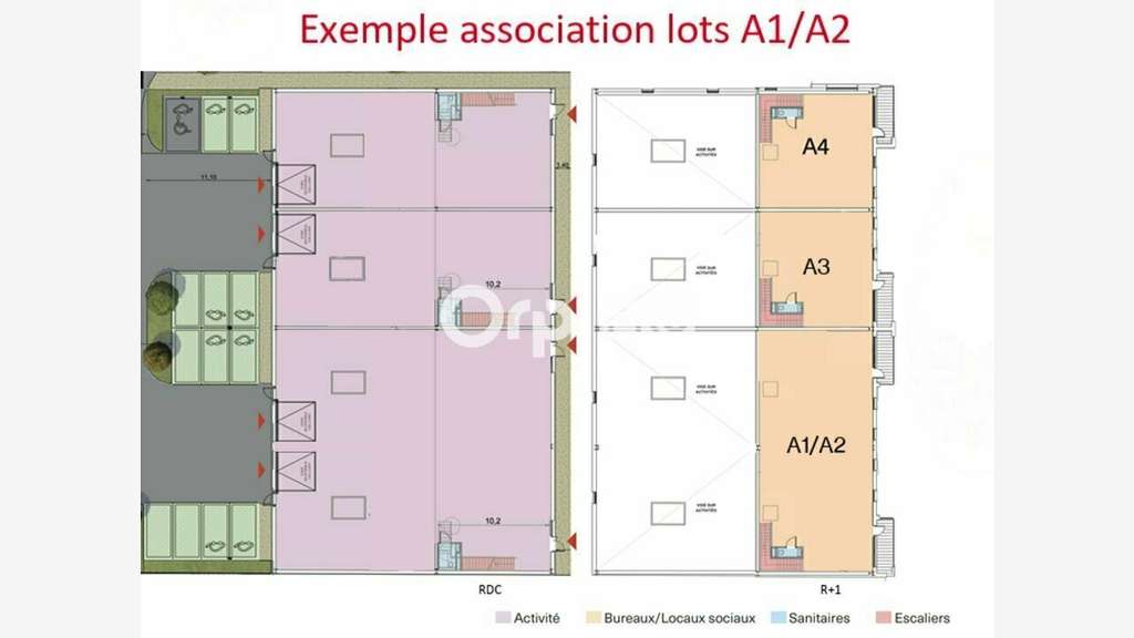 A louer bureaux 70m² à vendre à Givors