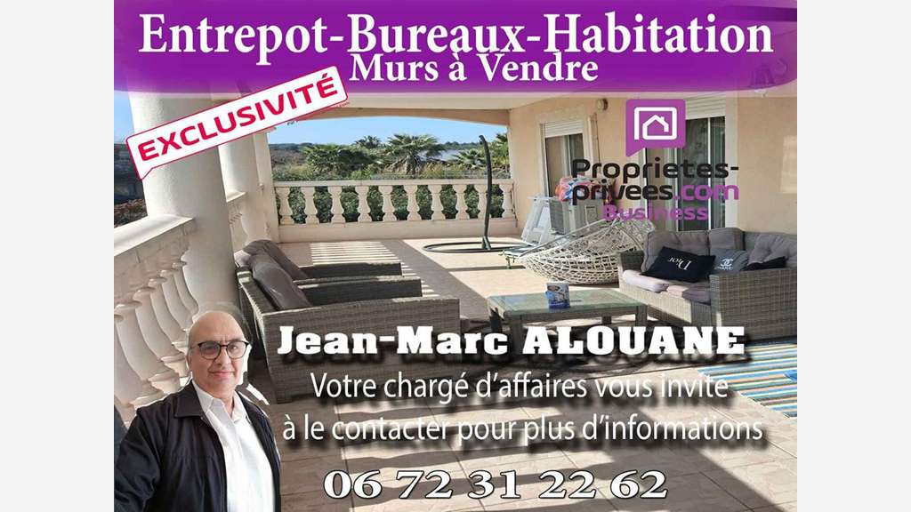 Vente entrepôt habitation à Vic la Gardiole