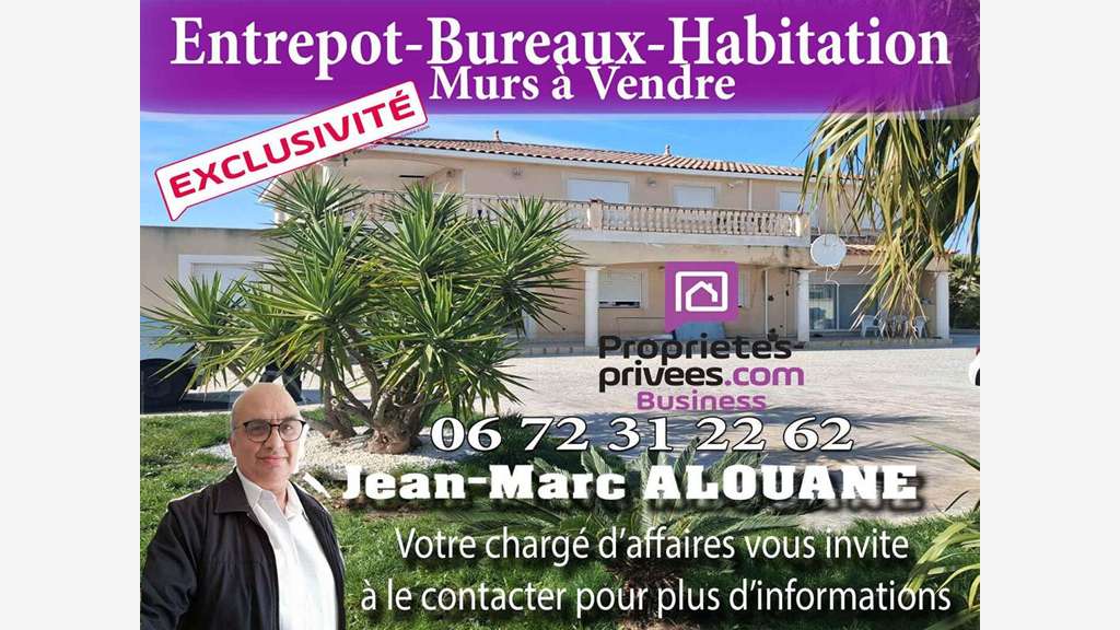 Vente entrepôt habitation à Vic la Gardiole