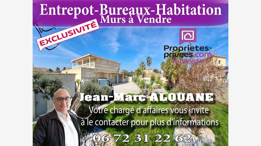 Vente entrepôt habitation à Vic la Gardiole