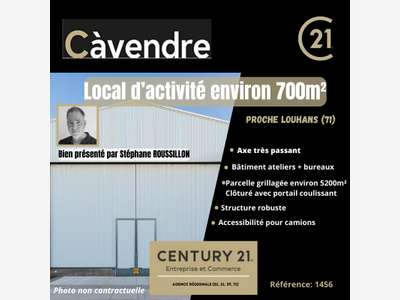 Vente local d'activité 700m² proche Louhans