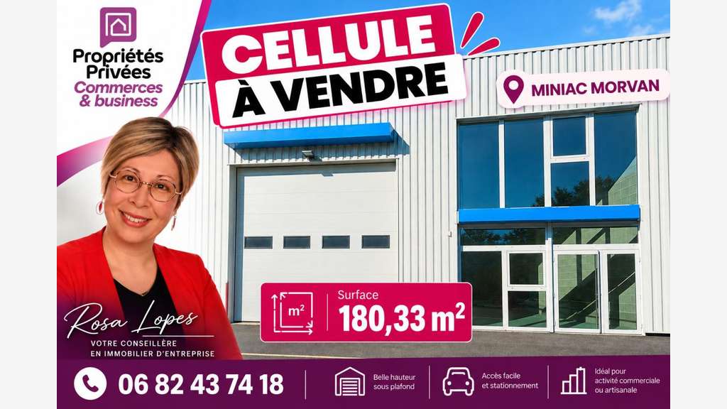 Vente local 180m² à Miniac-Morvan