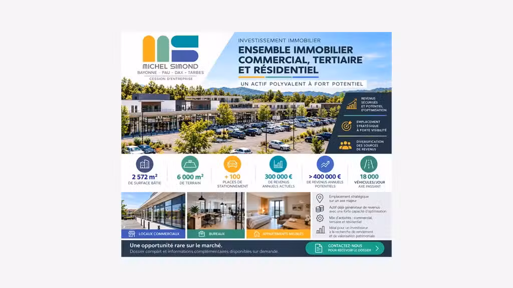 Vente local d'activité 2 572m² sur 6000m²