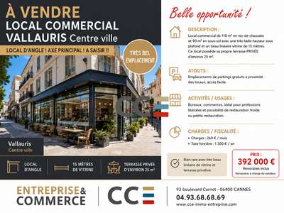 Vente Locaux commerciaux - Boutiques à Vallauris