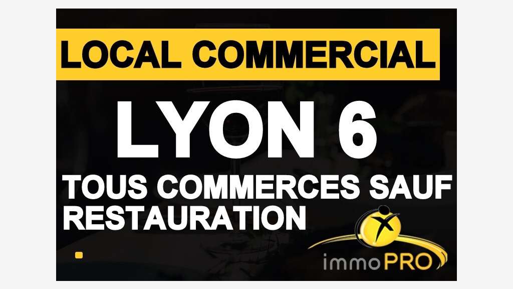Vend local commercial de 35m² à Lyon Cours Vitton