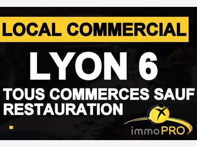 Vend local commercial de 35m² à Lyon Cours Vitton