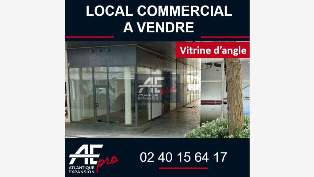 Vente local commercial 55m² d'angle à St-Nazaire