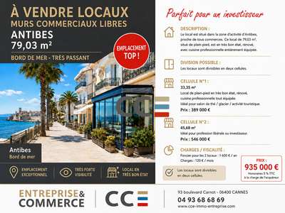 Vente Locaux commerciaux - Boutiques à Antibes