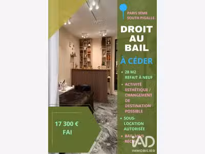 Droit au bail local à Paris 9ème South Pigalle