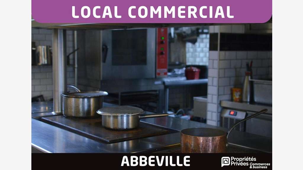 AV local commercial 300m² ancien resto à Abbeville