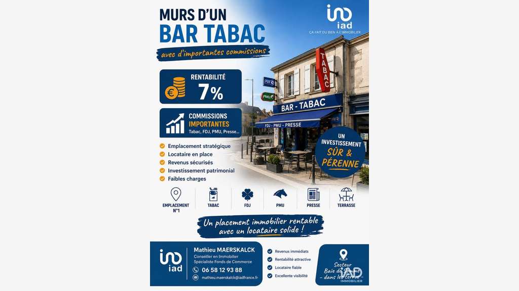 Vente Murs commerciaux bar tabac à Albert