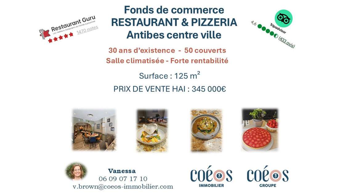 Vente Fonds de Commerce Restaurant Pizzeria