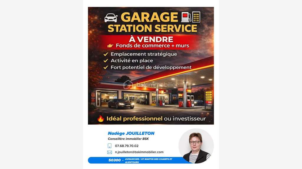Vente murs garage de 425m² à Avranches empl idéal