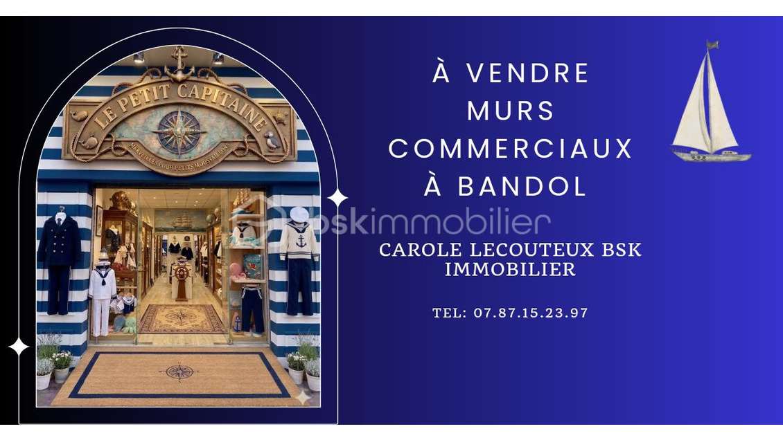À vendre local commercial de 31,90m² à Bandol