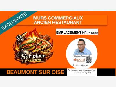 A vendre murs commerciaux 106m² Beaumont-sur-oise