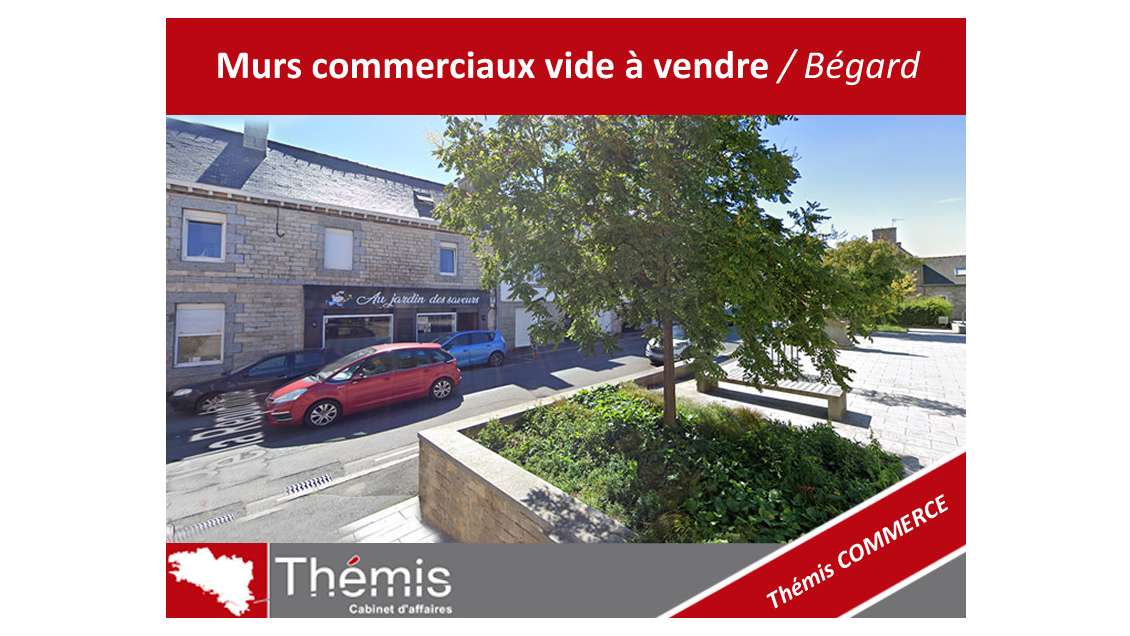 Vente murs commerciaux vide à Bégard centre