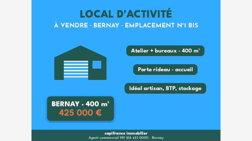 Local d'activité bureau de 500m² à vendre à Bernay