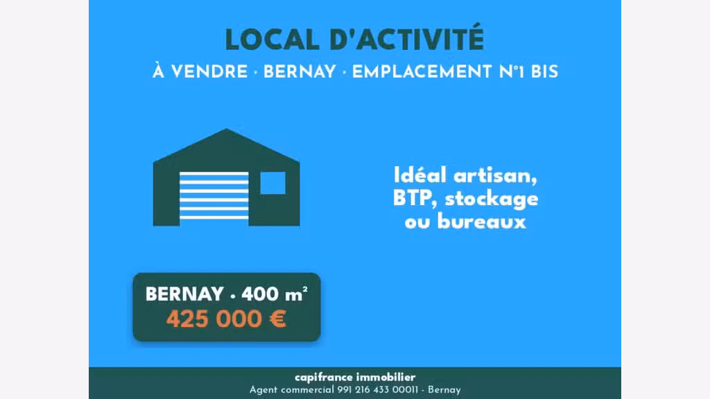 Local d'activité bureau de 500m² à vendre à Bernay
