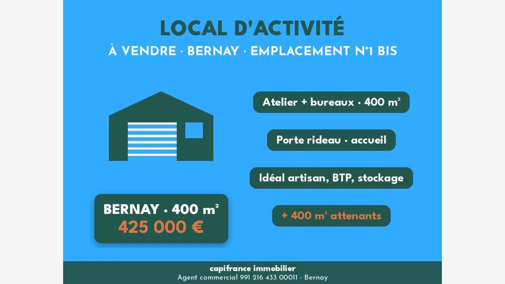 Local d'activité bureau de 500m² à vendre à Bernay