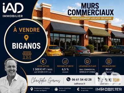 Vente local commercial loué de 84m² à Biganos