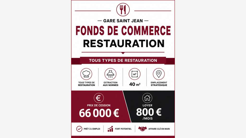 BORDEAUX GARE SAINT-JEAN RESTAURATION AVEC EXTRA
