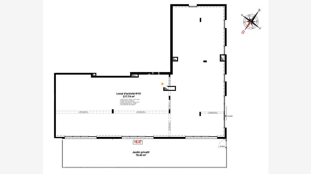 AV local commercial 216m² à Bouaye accès gare