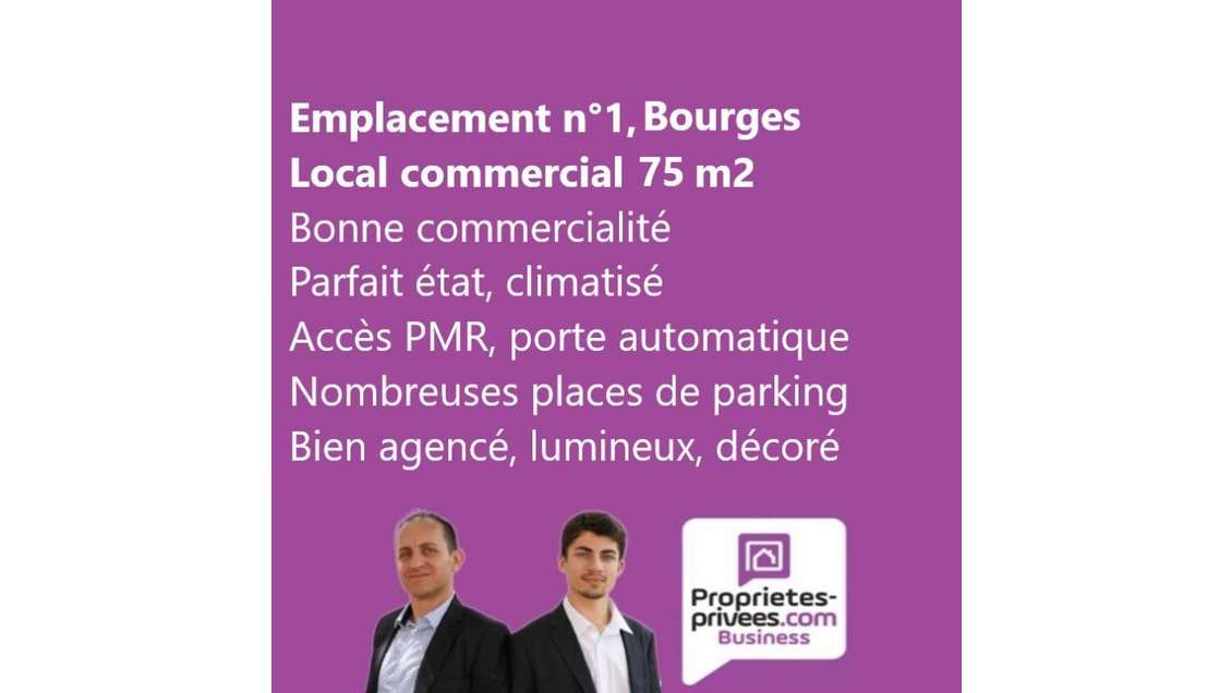 AV local commercial 75m² emplacement N°1 à Bourges
