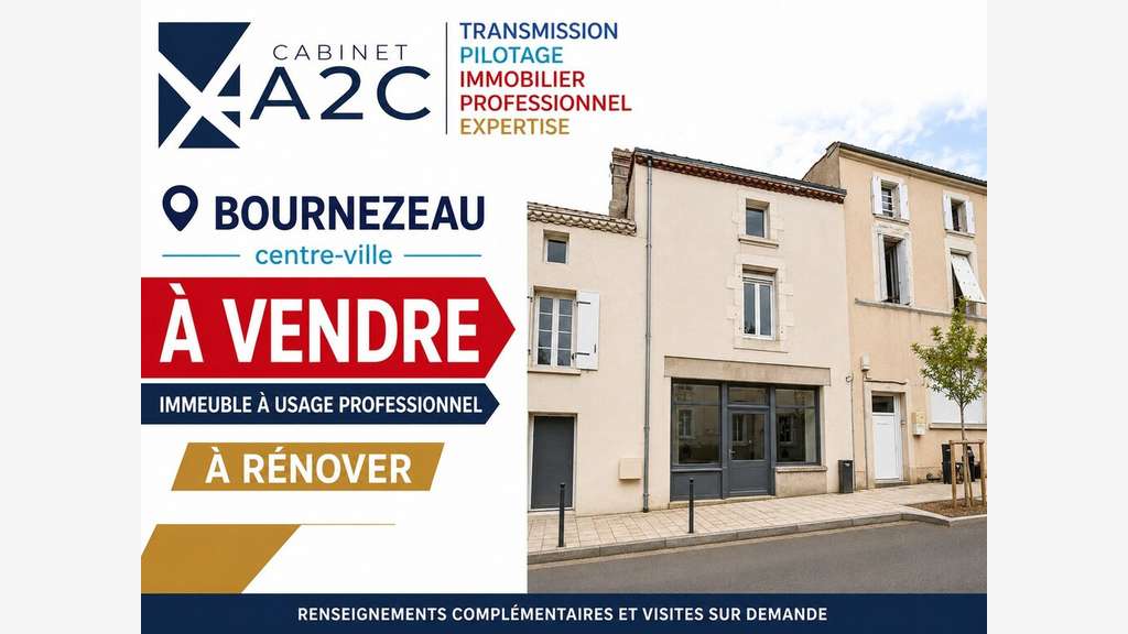 À VENDRE BÂTIMENT À USAGE PROFESSIONNEL BOURNEZEAU