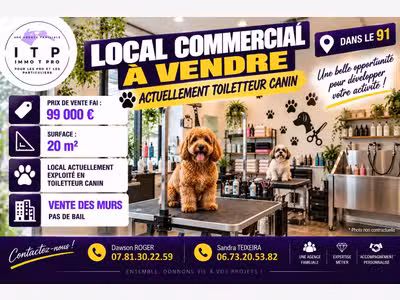 MURS COMMERCIAUX LOCAL COMMERCIAL TOILETTAGE EN