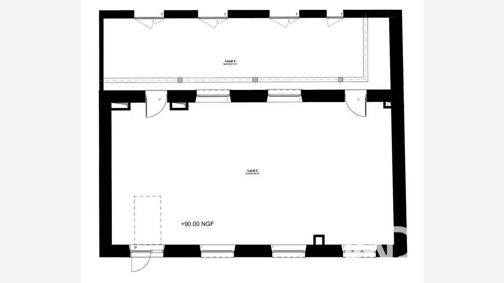 Loue local activité 123m² centre Brie-Comte-Robert