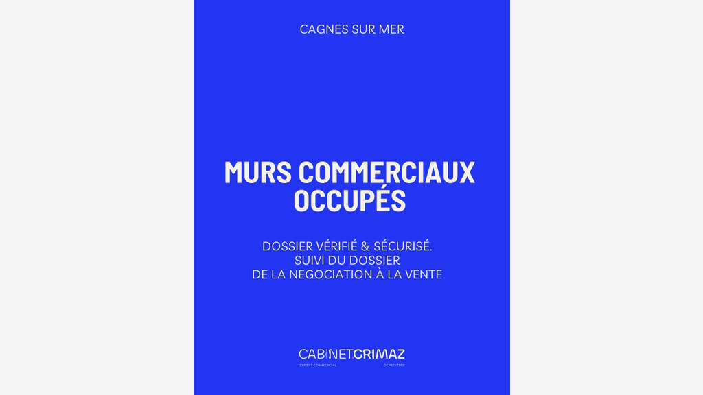 Vente murs commerciaux occupés à Cagnes sur Mer 