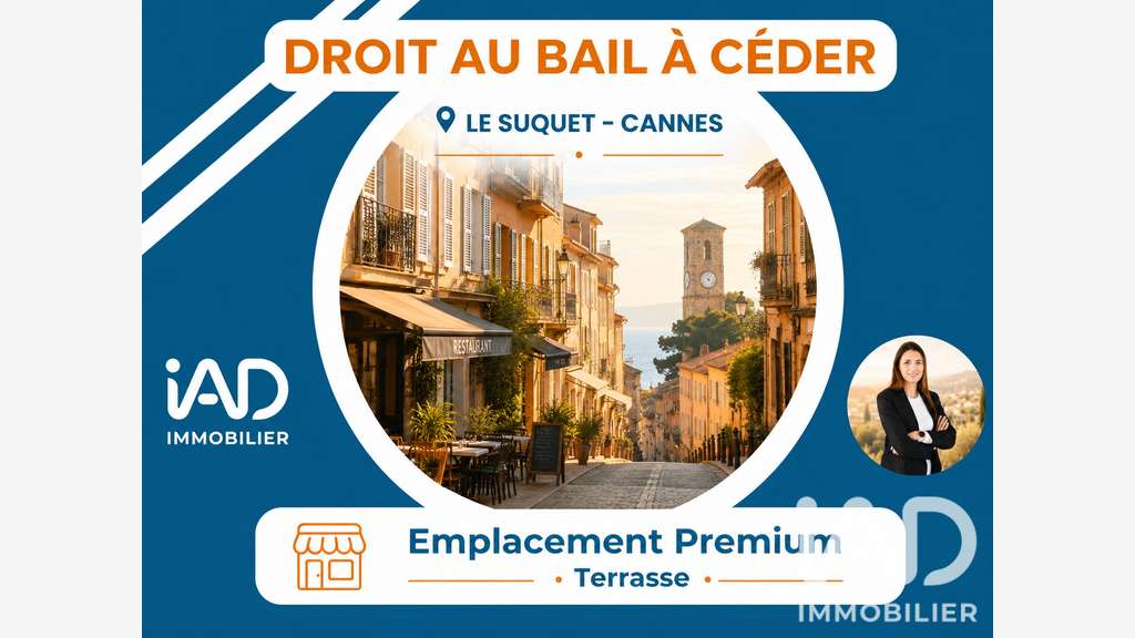 Cède bail local commercial de 35m² à Cannes Suquet