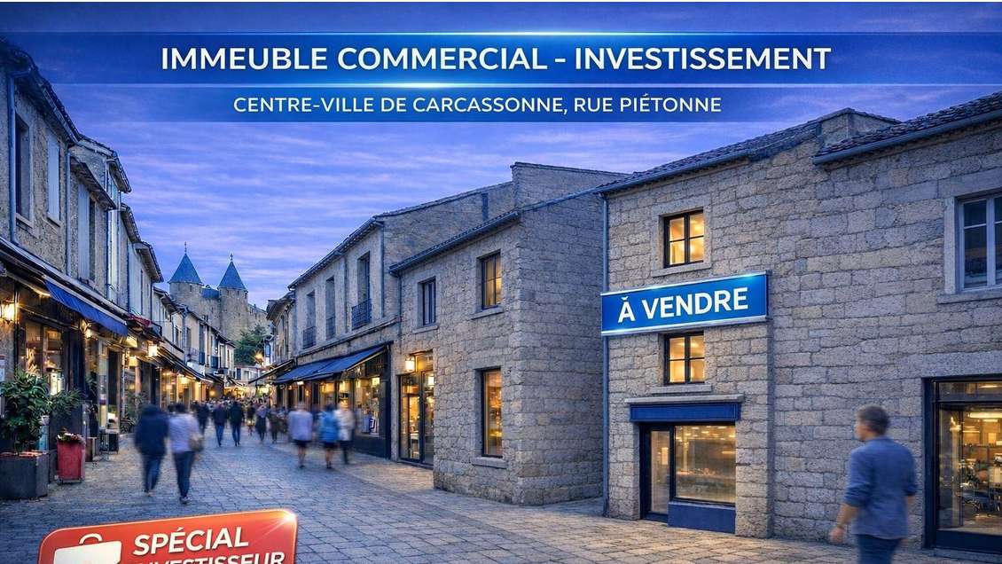 AV murs commerciaux 90m² centre-ville Carcassonne