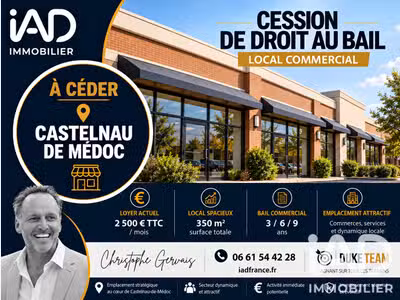 Vente local commercial 350m² à Castelnau-de-Médoc