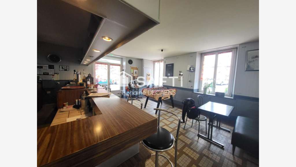 bâtiment bar restaurant, avec ou sans fond de 