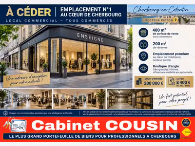 Vente murs commerciaux à Cherbourg rue au Blé
