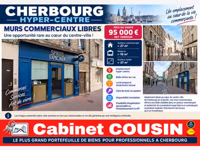 Vente murs commerciaux 37m² Cherbourg en Cotentin