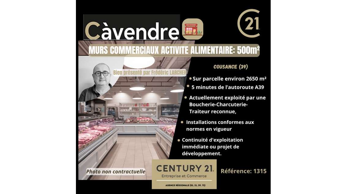 LOCAUX COMMERCIAUX ACTIVITE ALIMENTAIRE