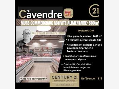 Vente murs commerciaux alimentaire à Cousance