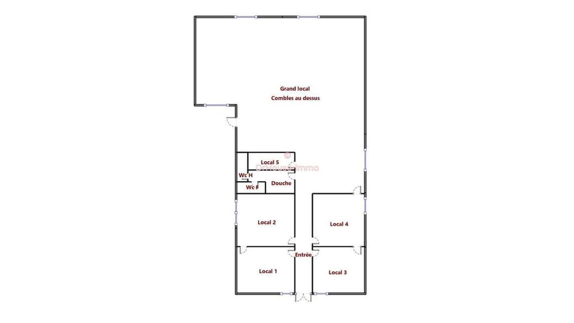 Vente local commercial de 270m² en centre Dax